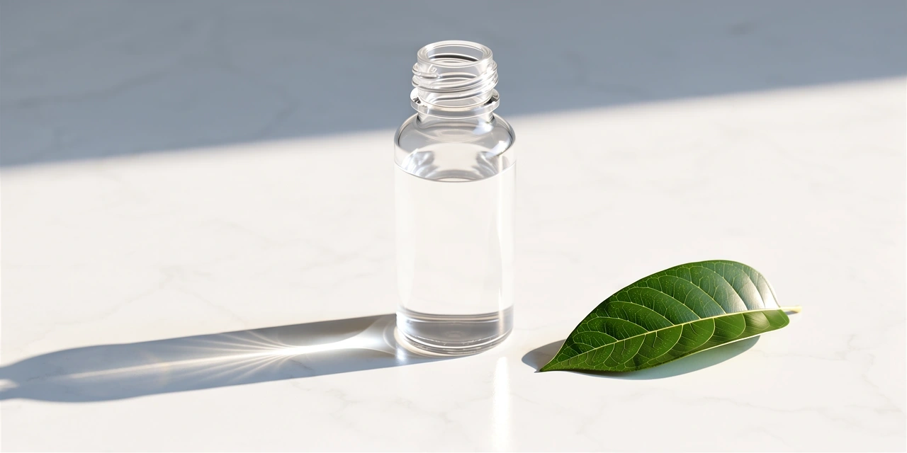 Natural supplement bottle in soft light